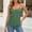 Green, variant on Women's Pleated V Neck Cami Tops Flowy Spaghetti Strap Tank Tops Dressy Casual Summer Sleeveless Blouses Brown M