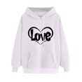 thumbnail image 2 of QTOCIO Sweat-Shirt pour Femmes, Chandail en Molleton Surdimensionné pour Femmes, Chandail à Capuchon d'Hiver Imprimé pour Femmes Chandail à Manches Longues Confortable, 2 of 5