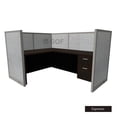 thumbnail image 5 of GOF 1 Person Workstation Cubicle (C-6’D x 6’W x 4’H) / Office Partition, Room Divider (48"H Cubicle with Desk, Mahogany), 5 of 5