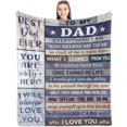 thumbnail image 1 of LHSHID Gifts for Dad Dad Gift Birthday Gift for Dad Dad Gifts from Daughter/Son Best Dad Ever Gifts Gift for Dad Who Wants Nothing Gifts for Elderly Dad Blanket 60"x80", 1 of 7