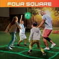thumbnail image 3 of Cipton Glow-in-the-Dark Kickball and Dodgeball Set with Bases, Cones, Court Lines, Ball Pump, 12 Pieces, 3 of 5