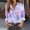 Purple, variant on Lopecy-Sta Women's Christmas Snowflake Print Button-Down Blouse, Long Sleeve Gradient Loose Casual Shirt Top Red M