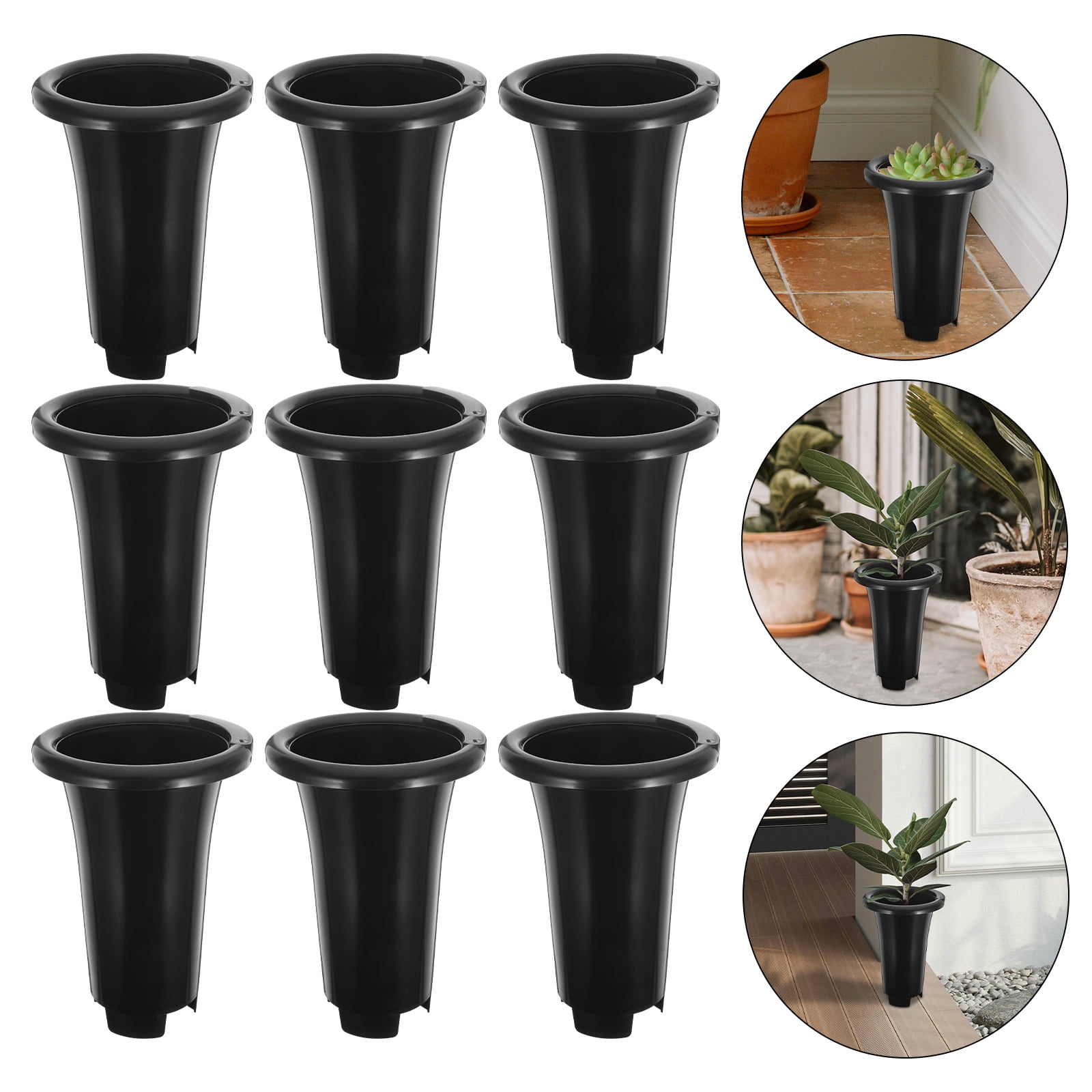 BERTDOMD 12-Pack Plastic Orchid Nursery Pots, Gardening Containers for Flower Growing and Plant Care
