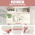 thumbnail image 4 of Kadyn Class Desk, Computer Desk,Study Writing Desks,Height Adjustable Kids Study Desk with Tilt Desktop-Pink, 4 of 8