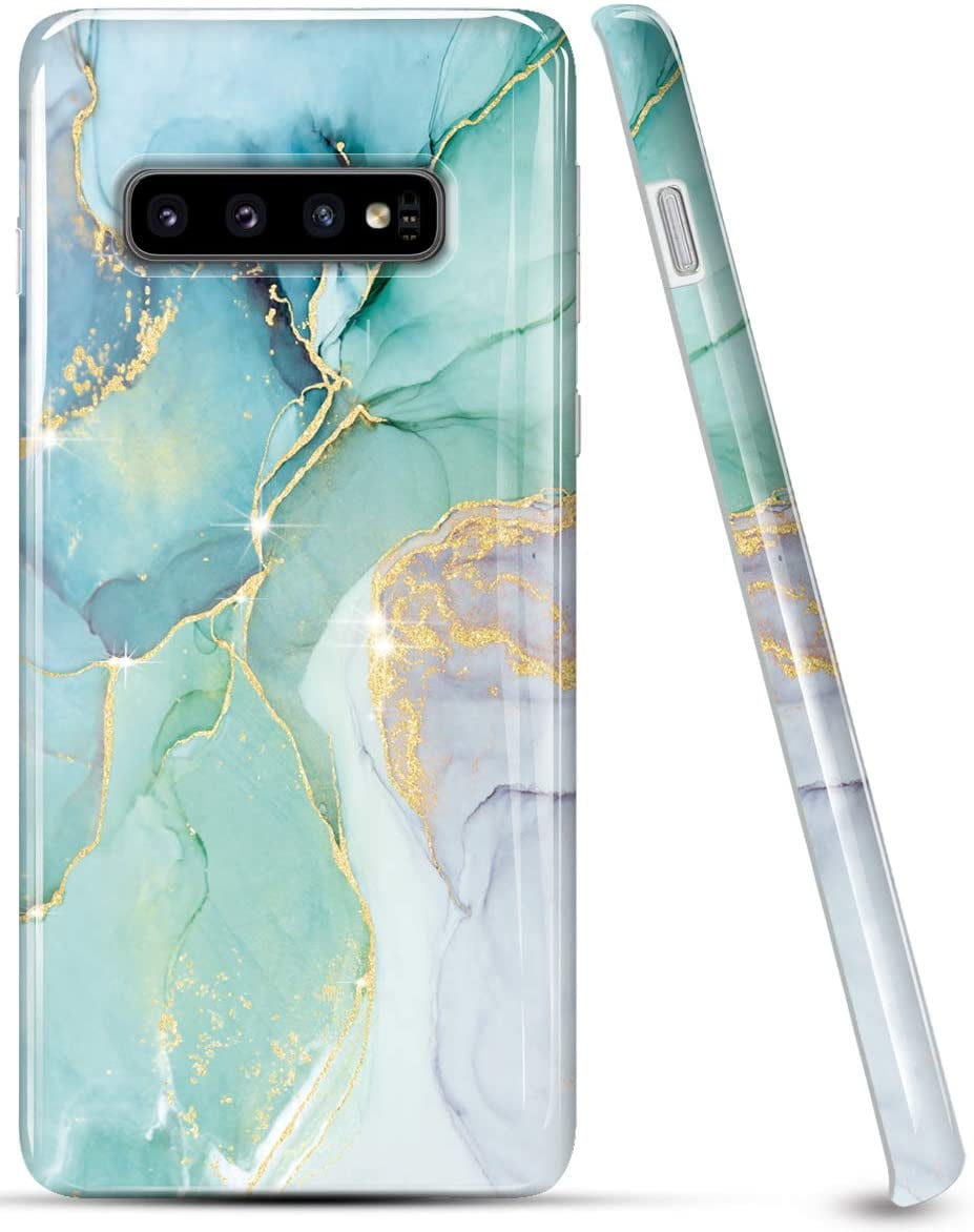 امداد For Galaxy S10 Plus Case,Samsung S10 Case,Bling Glitter Sparkle Marble Design Sturdy Clear Bumper TPU Soft Case Rubber Silicone Skin Cover For ...