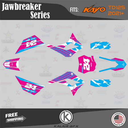 Kalair GFX Graphics Kit for Kayo PIT BIKE TD125 (2021+) Jawbreaker Series