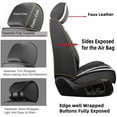 thumbnail image 6 of Fit for HONDA CIVIC 2009 Seat Cover, Faux Leather 5 Seats Full Set With Lumbar Support Non-slip, Gray and White Car Seat Covers, 4-Door Sedans Only, Upgrade the Car's Interior, 6 of 7