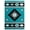 Blue, variant on Designer Home Swan Area Rug 2050 10469 Caliente Turquoise Pointed Medallions 5' 3" x 7' 6" Rectangle