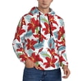 thumbnail image 2 of Sikiie Lilies Flowers Men's Hoodie, Essentials Hoodie, Sweatshirt, Pullover Hooded Sweatshirt for Men-4X-Large, 2 of 7