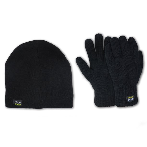 Men's Thermal Insulated Knitted Extra Warm Winter Gloves & Hats (Hat