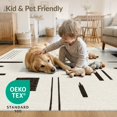 thumbnail image 4 of ODIKA 8'x10' Washable Area Rug Black Cream Abstract Geometric Contemporary Design with for Living Room, Under Sectional, Family , Durable, Non-Slip, 4 of 7