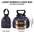 thumbnail image 5 of Halloween Silhouette Pattern Drawstring Lunch Bag Women - Drawstring Lunch Bag Insulated for Work Office - Stain-Resistant Large Lunchbags for Women with Multi-Pockets, 5 of 6