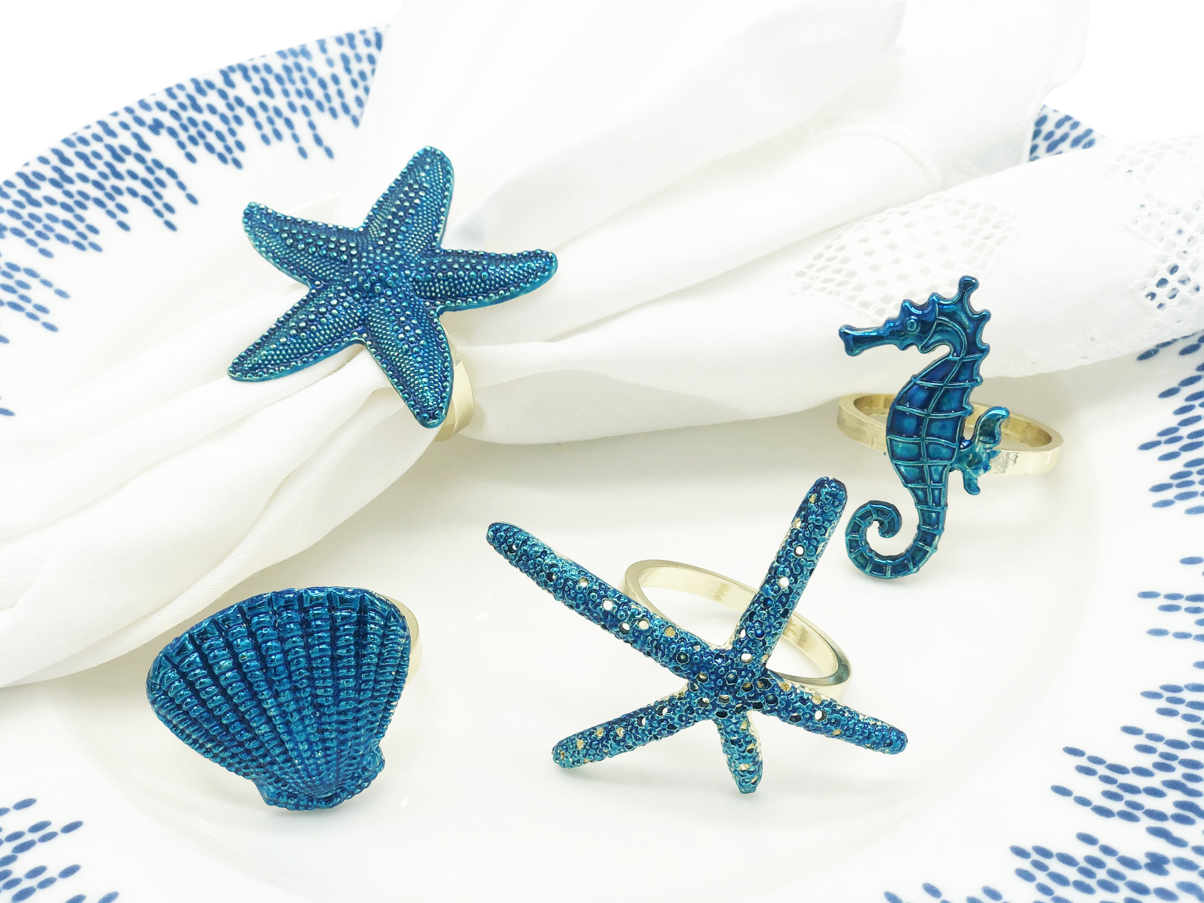 Taglia Unica Lsgepavilion Cute Starfish Tenda Magnetica Fibbia Tieback Holdback Holder Home Decor Blue 