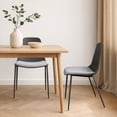 thumbnail image 3 of Set of 2 Modern Dining Kitchen Chairs Plastic Molded Armless Side Chairs with Metal Legs For Indoor Outdoor Patio, 3 of 12