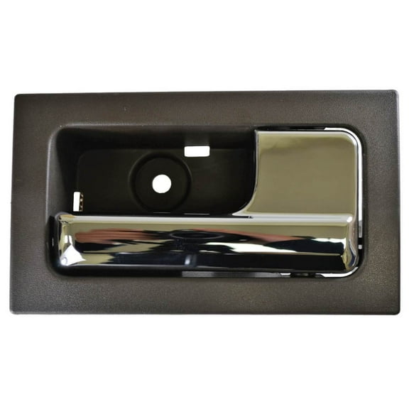 PT Auto Warehouse FO-2507MG-FR - Inner Interior Inside Door Handle, Shiny Gray Housing with Chrome Lever - for Power Locks, Passenger Side Front Fits select: 2009-2014 FORD F150