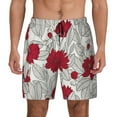 thumbnail image 2 of Goofa Leaves And Anemone Printed Men's Swim Trunks Board Shorts Quick Dry Mens Swimming Trunks with Compression Liner,Breathable Fit Hawaii Beach Shorts-XX-Large, 2 of 9