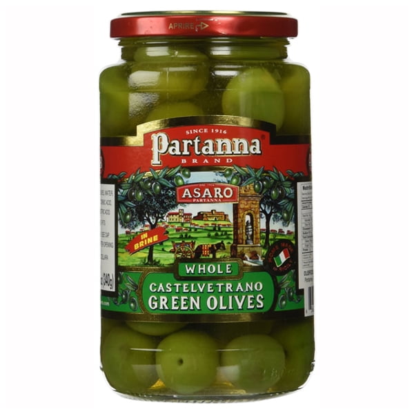 Asaro Whole Castelvetrano Green Olives 12 oz Glass Jars Single Pack