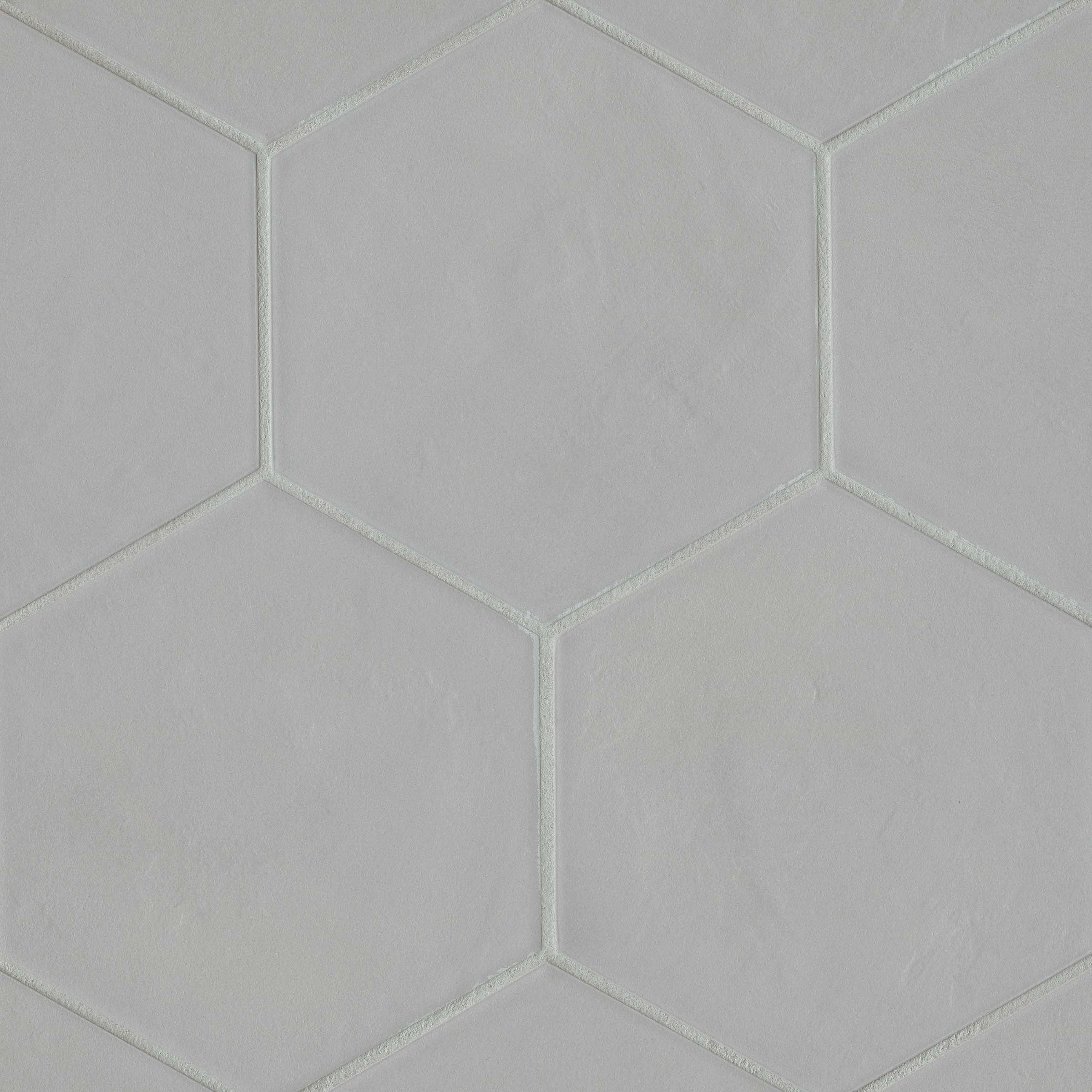 Allora Hexagon Matte Gray Porcelain Tile 8.5" x 10"