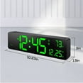 Qtmnekly LED Digital Wall Clock, Smart Alarm Clock with USB Charger