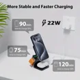 thumbnail image 4 of Chargeur Sans Fil 3 en 1 Pliable Compatible avec IPhone, 4 of 5