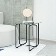 thumbnail image 4 of HOMEBYTE Modern Tempered Glass Coffee Table End Table Side Table for Living Room,bedroom, Transparent, 4 of 9