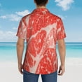 thumbnail image 4 of Kll Men'S Hawaiian Shirt Short Sleeve Button Down Beach Shirts-Beef Steaks, 4 of 7