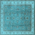 thumbnail image 1 of Ahgly Company Indoor Square Oriental Light Blue Traditional Area Rugs, 4' Square, 1 of 4