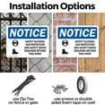 thumbnail image 3 of (2 Pack) Safety Glasses Ear Protection OSHA Notice Sign 14 Inch X 10 Inch Indoor / Outdoor Rust-Free Aluminum Metal Signs for Workplace, Workshop, and Construction Site, Made in the USA, 3 of 8