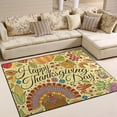 thumbnail image 2 of Coolnut Floral Thanksgiving Day Lightweight Carpet Mats, 5'3" x 4' Area Soft Rugs, Floor Mat Rug Home Decoration for Kids Room Living Room, 63"x 48", 2 of 6