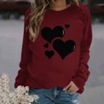 thumbnail image 2 of Inverlee Valentine's Day Sweatshirts for Women Sweet Love Heart Graphic Sweatshirts Work Pullover Sweater Tops Crewneck Holiday Long Sleeve Tops for Women, 2 of 6