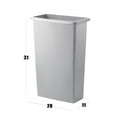 thumbnail image 3 of Black 23 Gallon Slim Rectangular Trash Can with lid Restaurant Trash can Commercial Trash can Tall Plastic Trash can Industrial Trash can Square Trash cans for Kitchen Trash can with Dome Swing Lid, 3 of 11