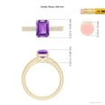 thumbnail image 4 of ANGARA Natural Octagonal 1.5 ct Amethyst Cocktail Ring with Diamonds in 14K Yellow Gold for Women (Size-8x6mm) | February Birthstone, Anniversary, Jewelry Gift for Women | Natural Amethyst Ring, 4 of 8