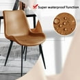 thumbnail image 5 of Dining Chairs Set of 2, Mid-High Back Ergonomic Accent Chairs, Durable Modern Faux Leather Side Chair Kitchen Room Study, 5 of 5