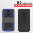 thumbnail image 4 of LG Aristo Case, LG LV3 Case, LG Phoenix 3 Case, LG K8 2017 Case, Dual Layers [Combo Holster] Case And Built-In Kickstand And Circlemalls Stylus Pen (Blue), 4 of 7