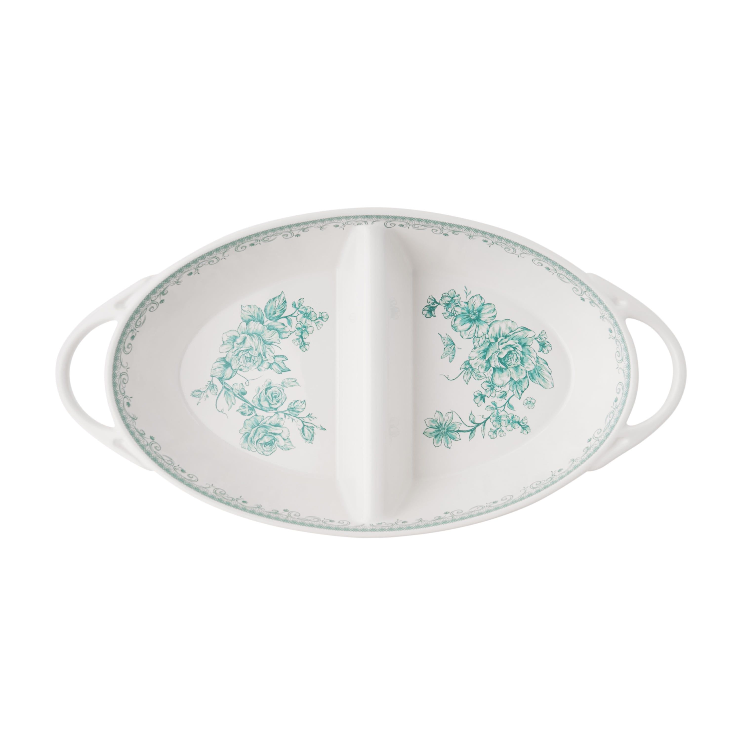 The Pioneer Woman Agatha Stoneware Divided Server, Green