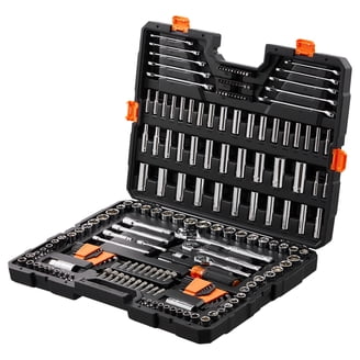 HART 215-Piece Mechanics Tool Set, Multiple Drive, Chrome Finish