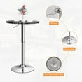 thumbnail image 4 of Giantex Round Bar & Pub Table, Height Adjustable Bistro Table w/Faux Marble Top, 360° Swivel Cocktail Table, 4 of 8