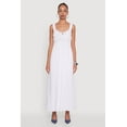 thumbnail image 2 of Womens Poplin Sleeveless Scoop Neck Tie Front Maxi Dress, 2 of 4