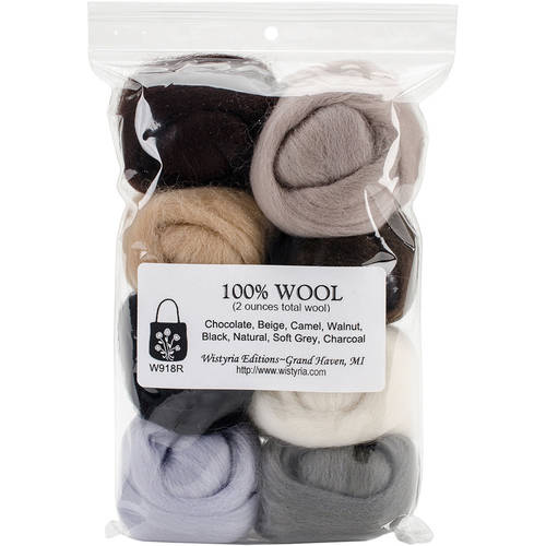 Wool Roving 12", .25 oz, 8pk