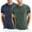 Blue+Green, variant on Men's Henley T-Shirts 3-Button Placket Short Sleeve Plain Casual Summer Tee, Pack of 2 (M-XXL)