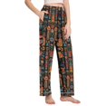 thumbnail image 2 of FORMRS Women's Pajama Pants with Pockets Soft Comfy Loungewear Sleep Bottom, Sizes S-2XL, Black Geometric, 2 of 8