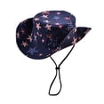 thumbnail image 5 of VNKIDY Mens Womens Usa Star Stripe Print Bucket Hat Adjustable Chin Strap Sun Protection Hat For Independence Day Daily Wear Versatile Hat, 5 of 5