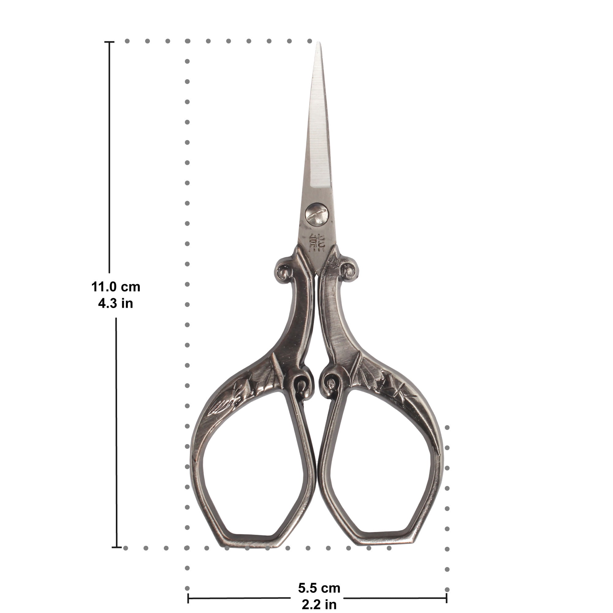 JubileeYarn Chinese Wing & Cloud Embroidery Craft Scissors - Antique Silver - 3 Pairs