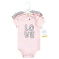 thumbnail image 2 of Hudson Baby Girls Cotton Bodysuits, Love Floral, 6-9 Months, 2 of 5