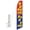 Blue/Red, variant on Buy Here Pay Here Patriotic Super Novo Feather Flag - Complete with 15ft Pole Set and Ground Spike