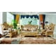 thumbnail image 3 of 7 seater royal luxury Antique living room furniture original leather sofa set white and gold fabric living room sofa set My Lux Decor Round, 3 of 6