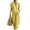 Yellow, variant on Two Piece Linen Sets for Women Puff Short Sleeve V Neck Tunic Top Matching Wide Leg Pants Casual Loose Outfits With Side Pockets Sky Blue M