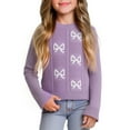thumbnail image 2 of Actgleam Girls Sweaters Pullover Long Sleeve Knit Sweater Jumper Tops,Pink,8-9Years, 2 of 8