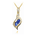 thumbnail image 2 of Conjunto De Collar, Aretes Y Brazalete Con Cristales Color Azul Oscuro Malubero Malu1694, 2 of 3