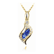 thumbnail image 2 of Conjunto De Collar, Aretes Y Brazalete Con Cristales Color Azul Oscuro Malubero Malu1694, 2 of 3